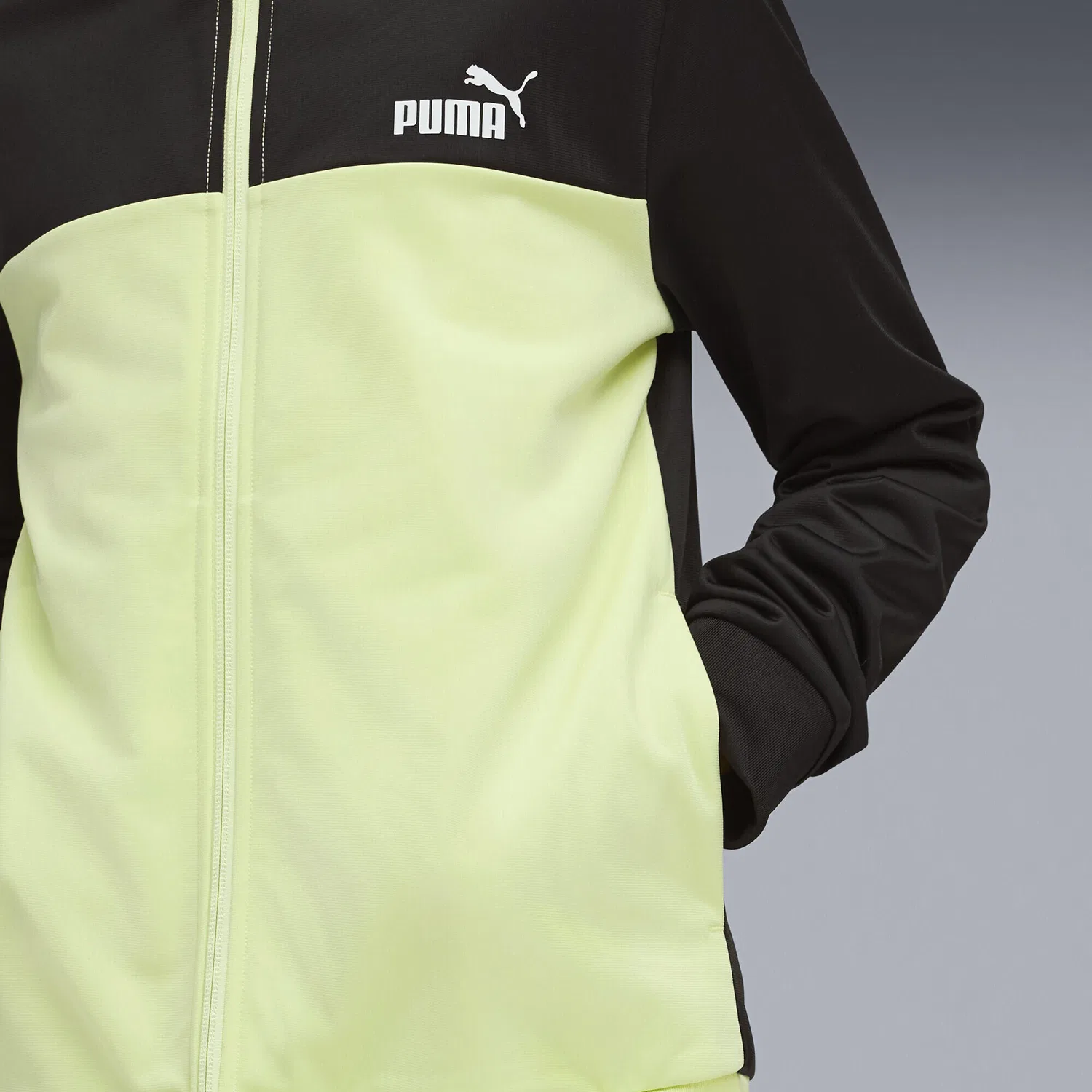 Детский спортивный костюм с цветовой блокировкой Colourblock Trainingsanzug Jungen PUMA, Hellgrun — фото 4