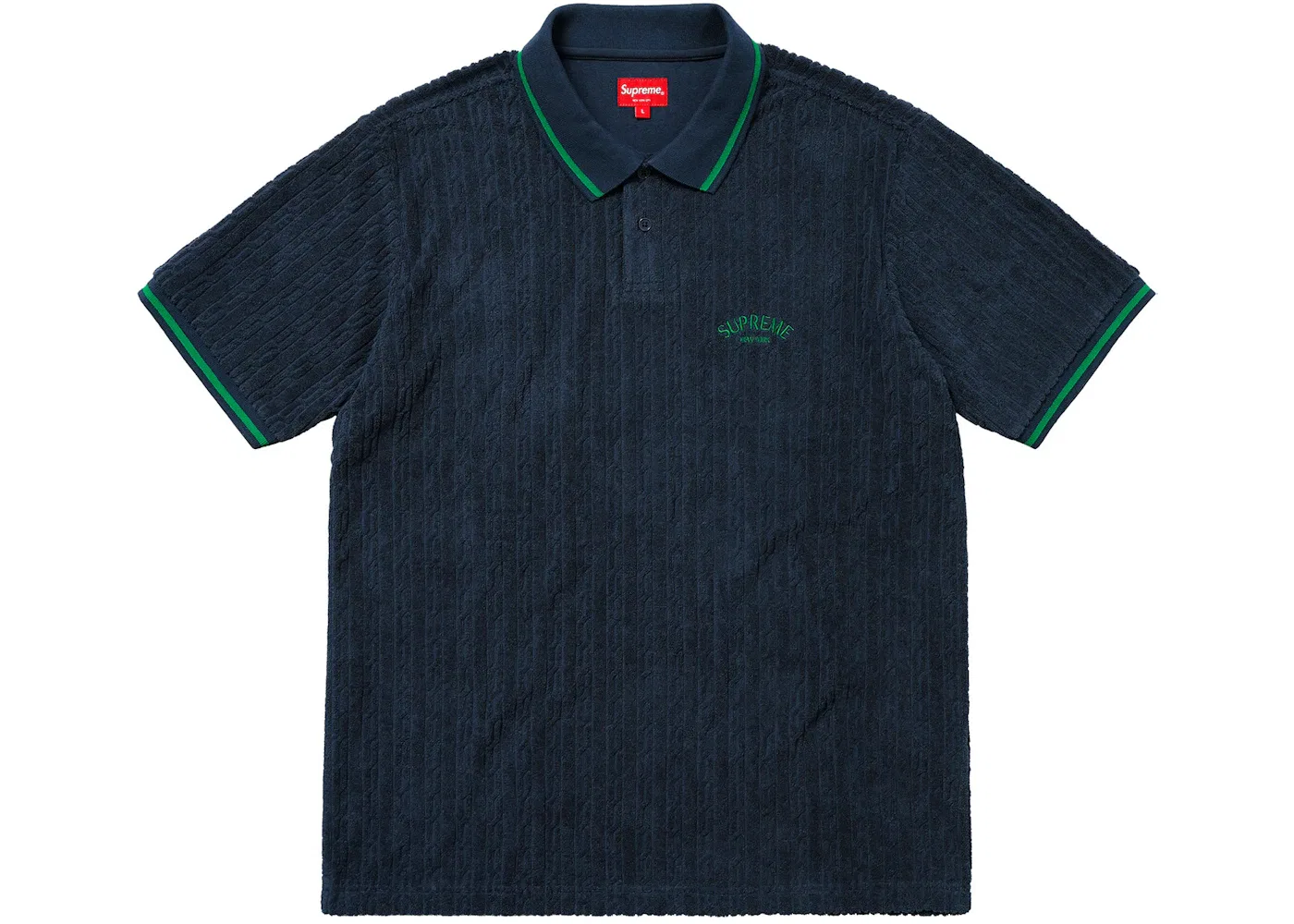 Мужское поло с фактурным вязанием Supreme, Navy