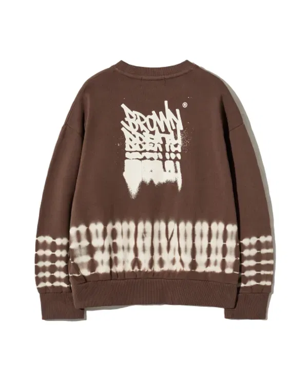 Свитшот с принтом Kids tag pigment Brownbreath Kids, коричневый — фото 2