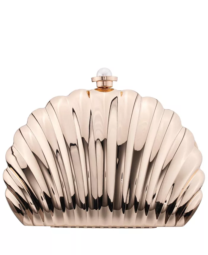 

Клатч Minaudiere из металла с ракушками Nina, золотой