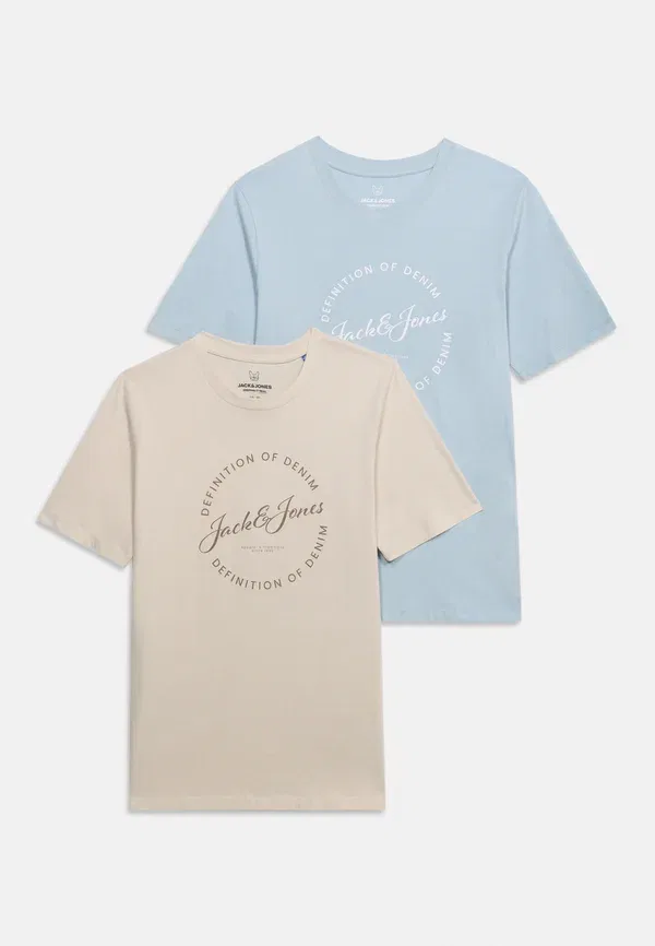 Комплект из двух футболок с круглым вырезом Jjgrayson - футболка с принтом Jack & Jones Junior, небесно-голубой — фото 3