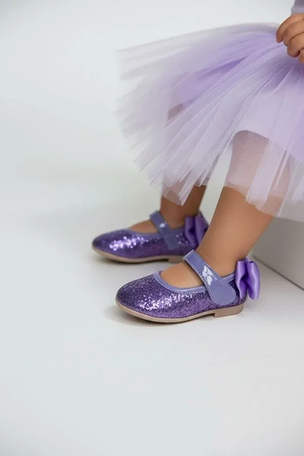Детские балетки с пайетками Görkem Bebe Ayakkabı Ve Tekstil, Purple