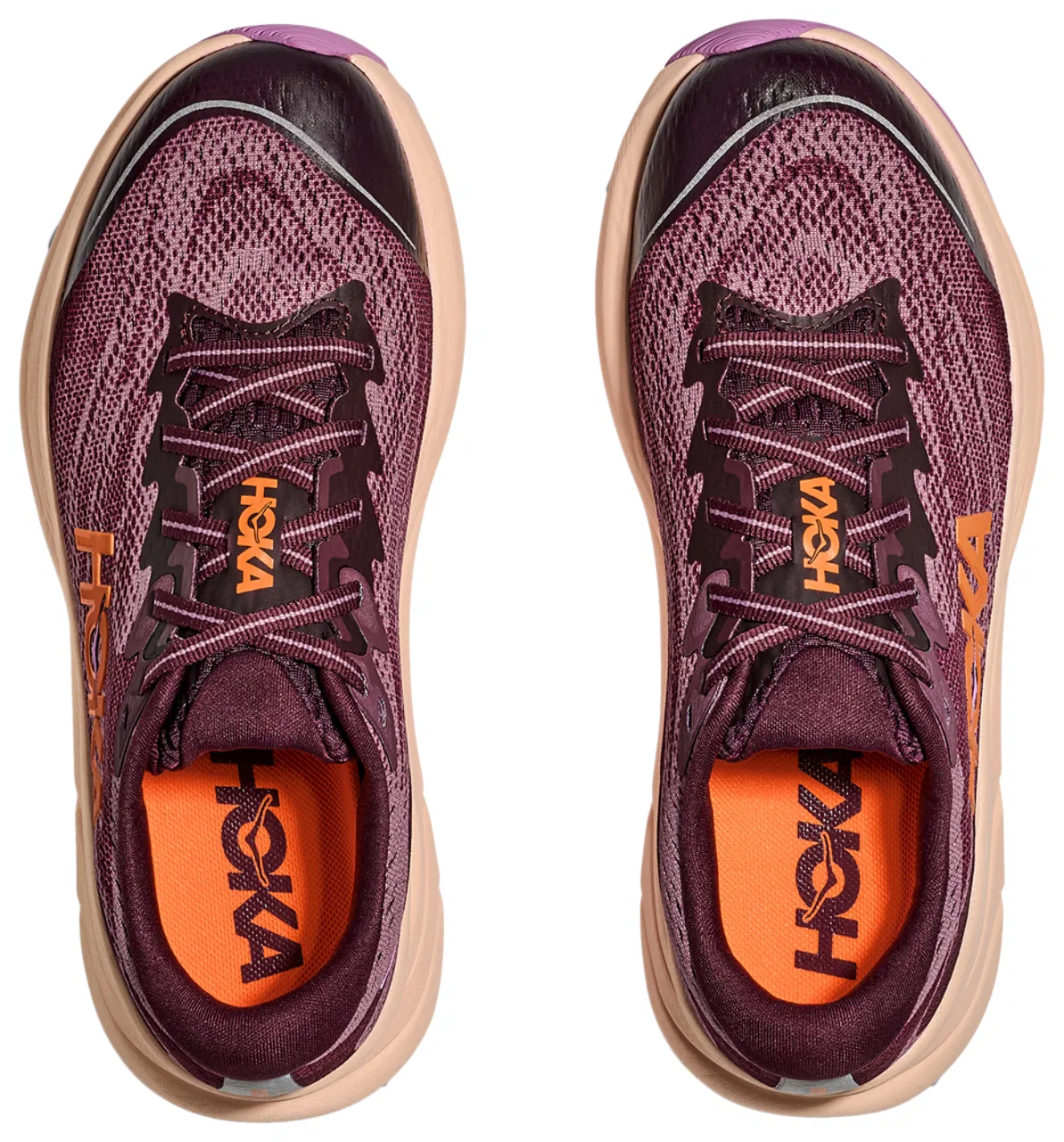 Кроссовки для девочек Rincon 4 HOKA, цвет Classic Mauve/Black Cherry — фото 4