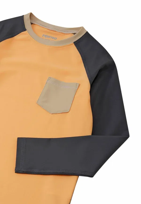 Футболка с защитой от ультрафиолета Uv-strandshirt kroolaus unisex - rash vest Reima, Apricot — фото 3