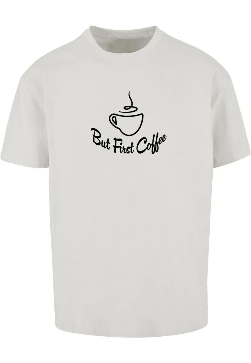 

Футболка Merchcode "Мужская футболка Merchcode But First Coffee Heavy Oversized ", цвет Lightasphalt