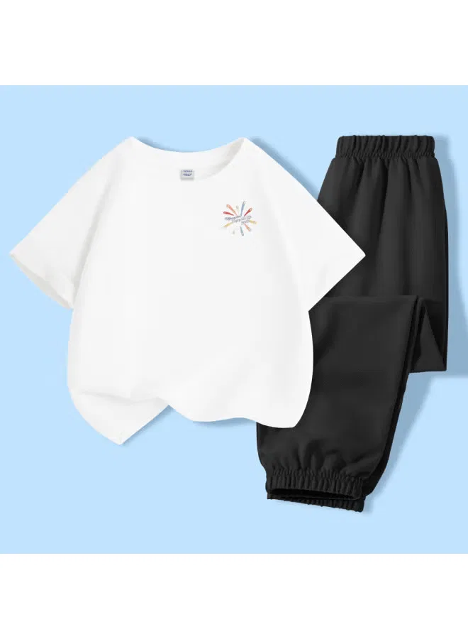 Jeanswest Комплект футболка с коротким рукавом и брюки от комаров, белый — фото 2