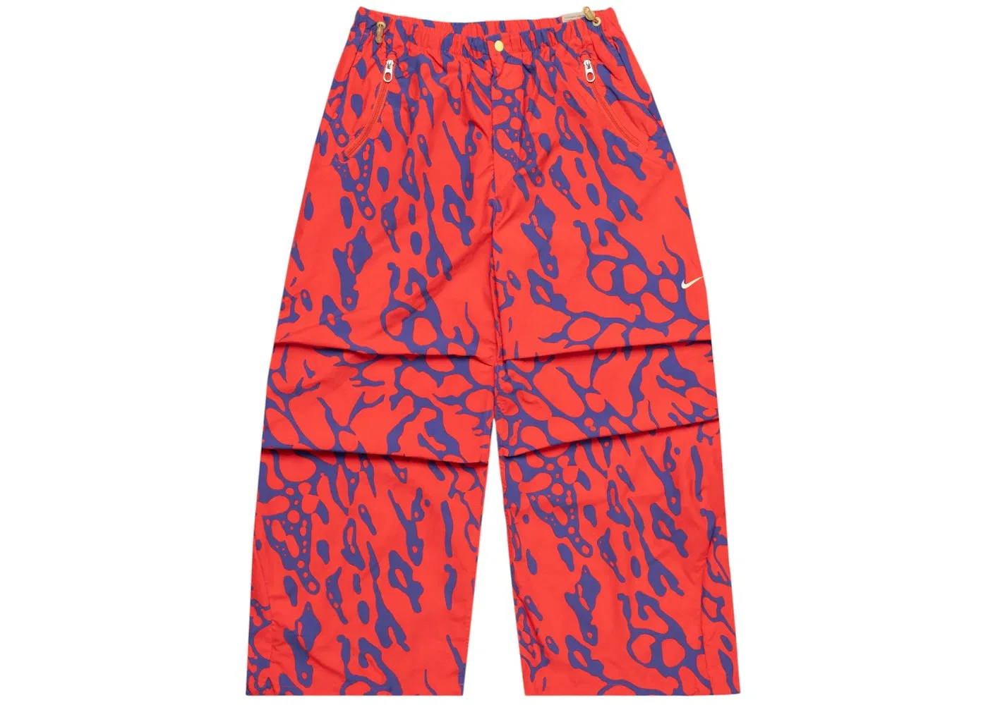 Мужские парашютные штаны с принтом Nike F.R.O.G, Light Crimson/Deep Night/Light Lemon Twist