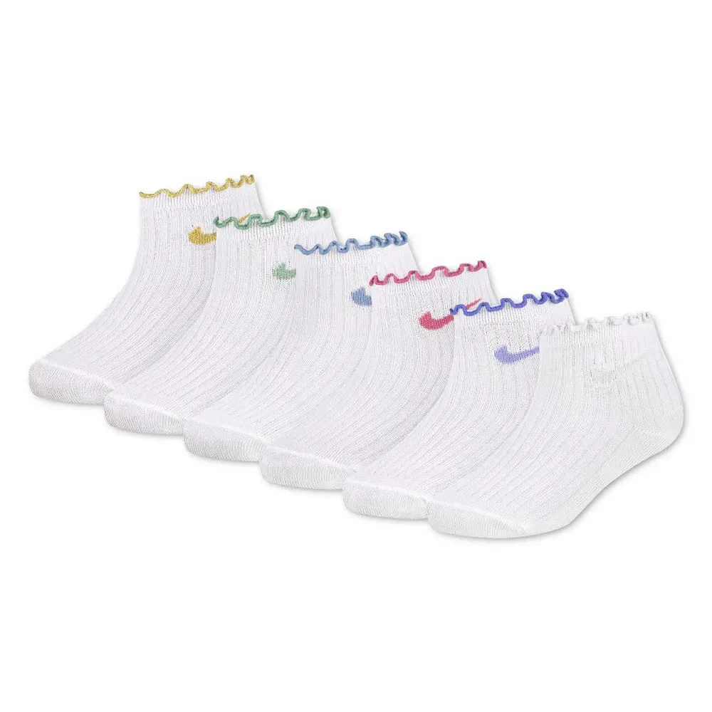 Детские носки для девочек с волнистым краем Lettuce Welt Nike, White