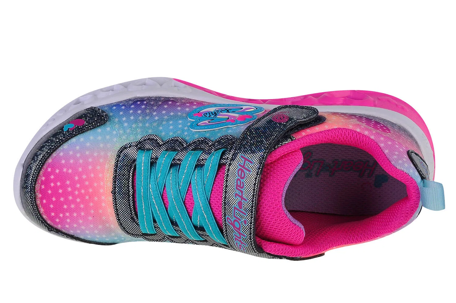 Детские кроссовки для девочек Flutter Heart Lights Skechers, Bunt — фото 3