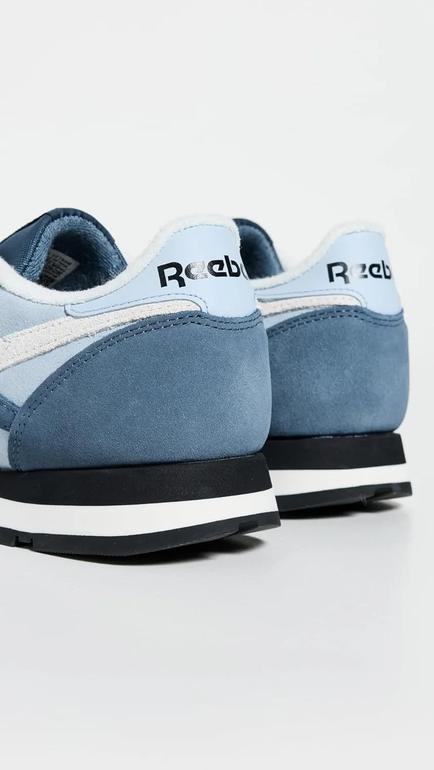 Кроссовки Reebok Unisex Adult Classic Leather V1, синий/серый — фото 3