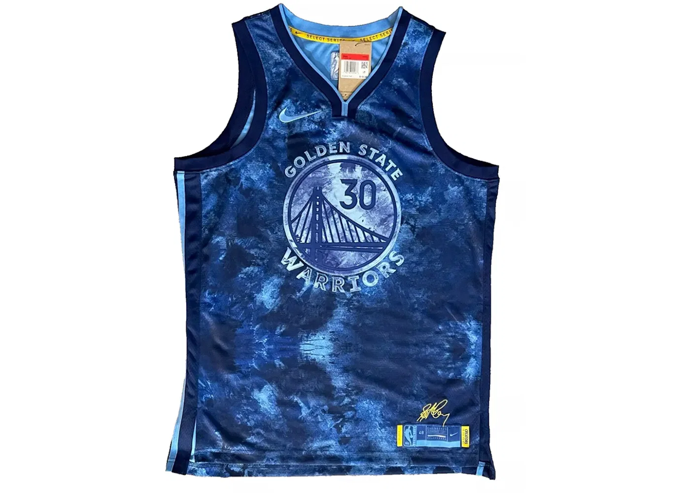 Мужская джерси Nike NBA Stephen Curry Golden State Warriors 2022/23 Select Series Jersey, Blue