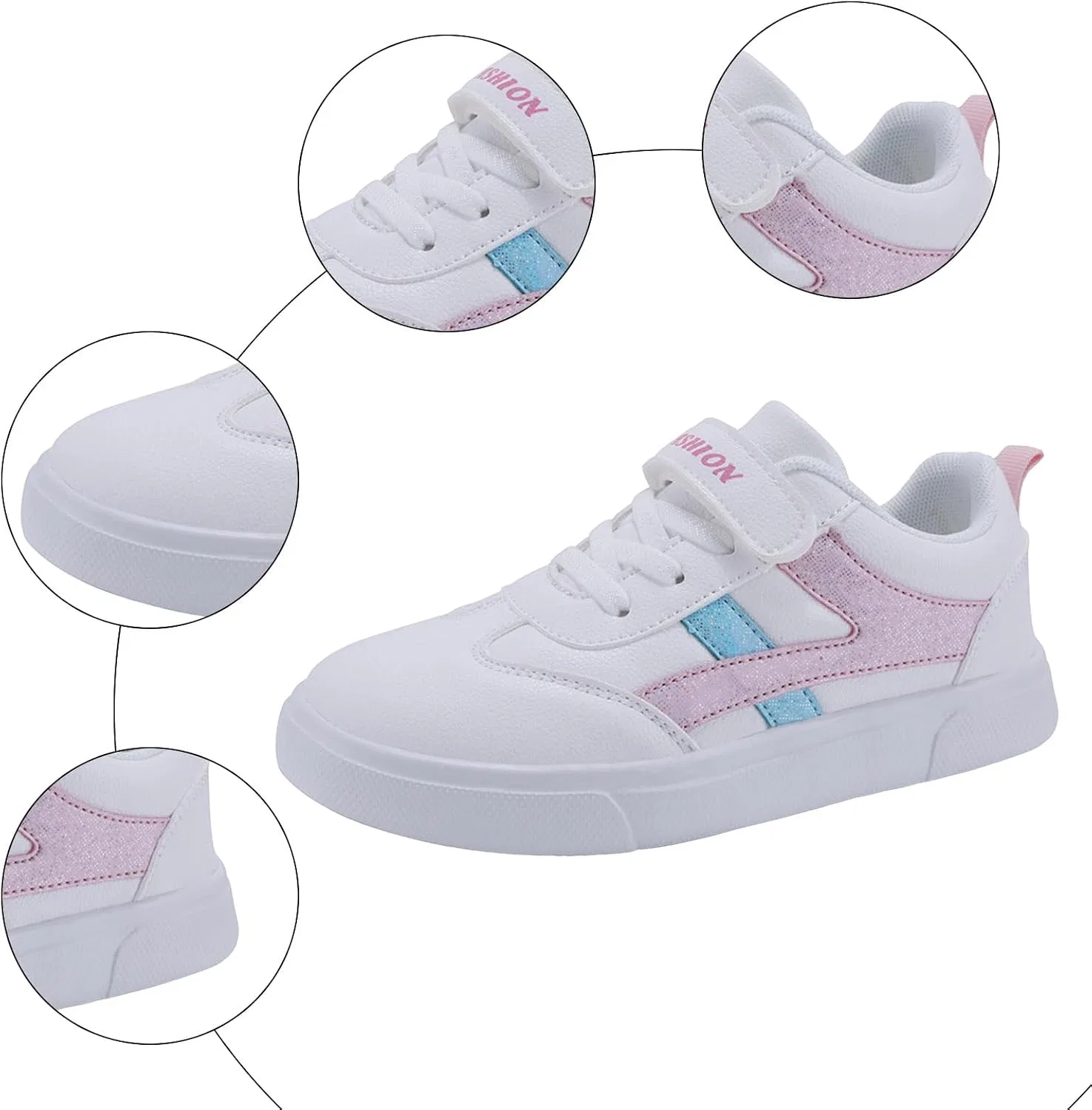 Детские кроссовки для девочек с легким весом IWIHMIV, White — фото 4