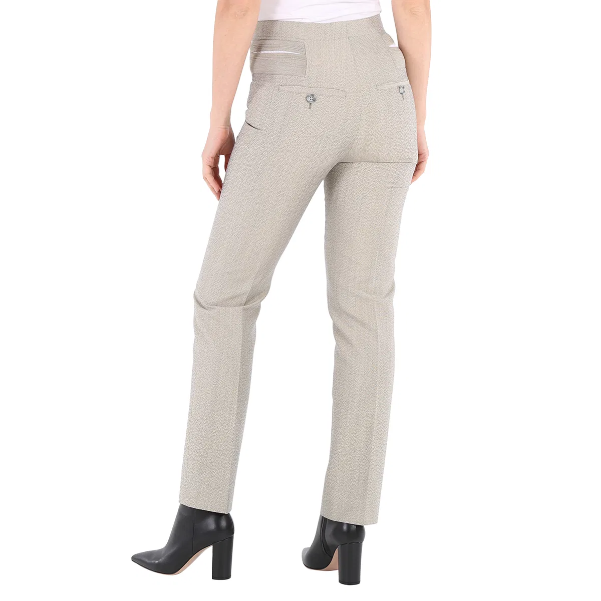Брюки из технической шерсти с вырезами Technical Wool Reconstructed Trousers Burberry, Grey — фото 3