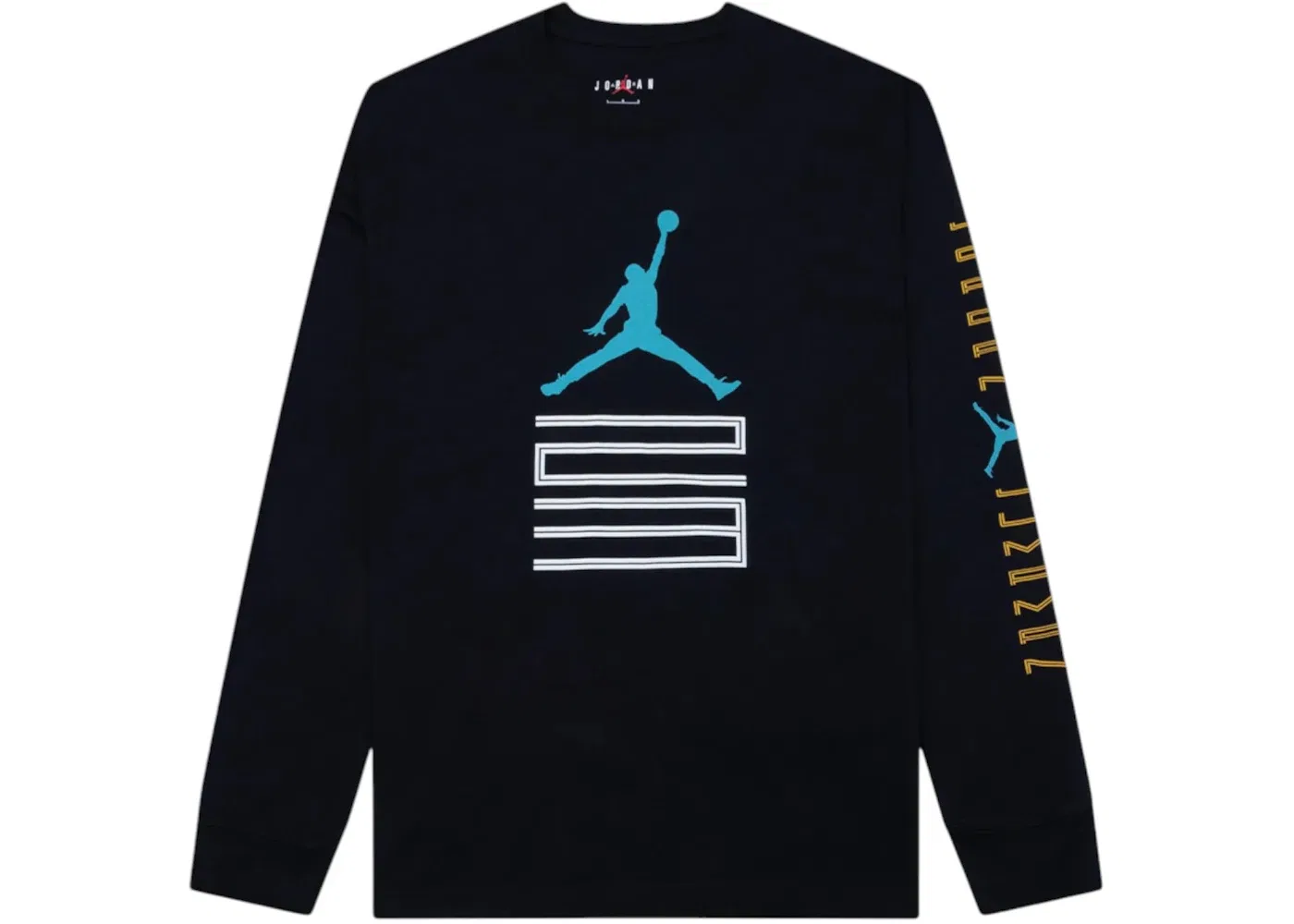 Мужская футболка с длинным рукавом с принтом AJ11 Jordan, Черный