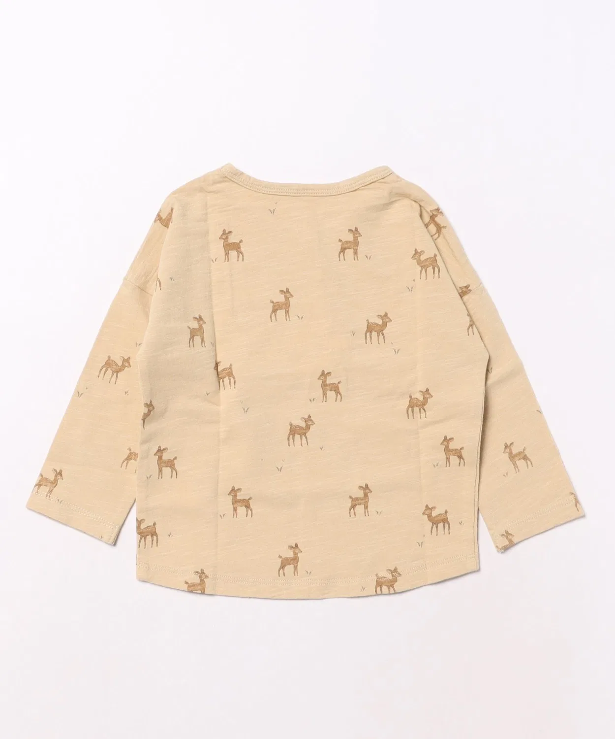 Детский лонгслив хлопковый с принтом Deer Rylee + Cru, Yellow — фото 2