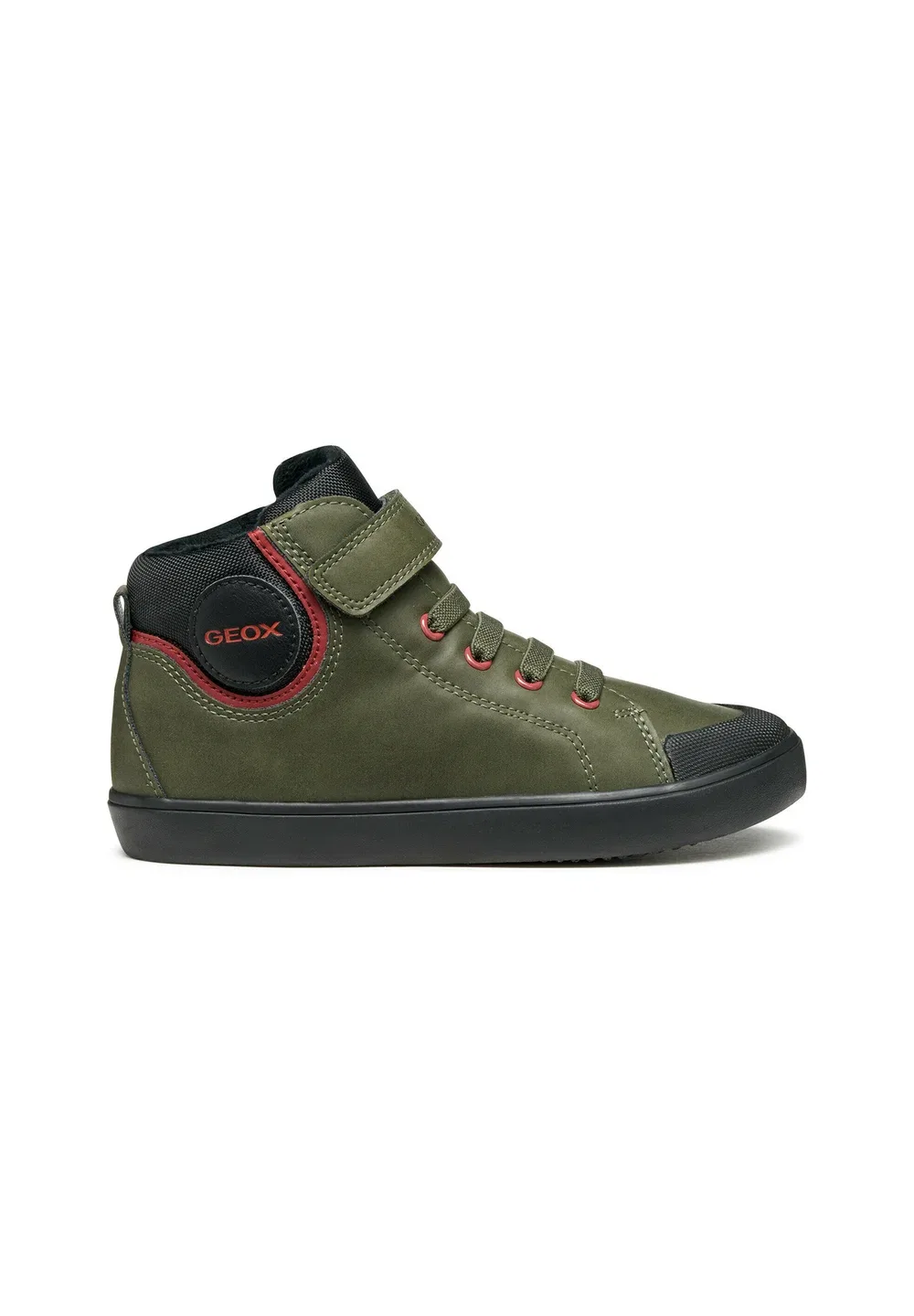 Gisli boy - высокие кроссовки Geox, Dark Green Black