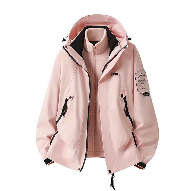 Детская куртка с капюшоном и отстегивающейся подкладкой Jeep, Mist Pink