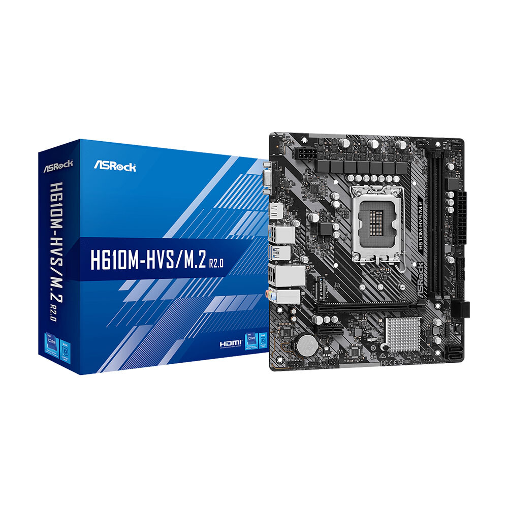 

Материнская плата ASRock H610M-HVS/M.2 R2.0, LGA1700, DDR4