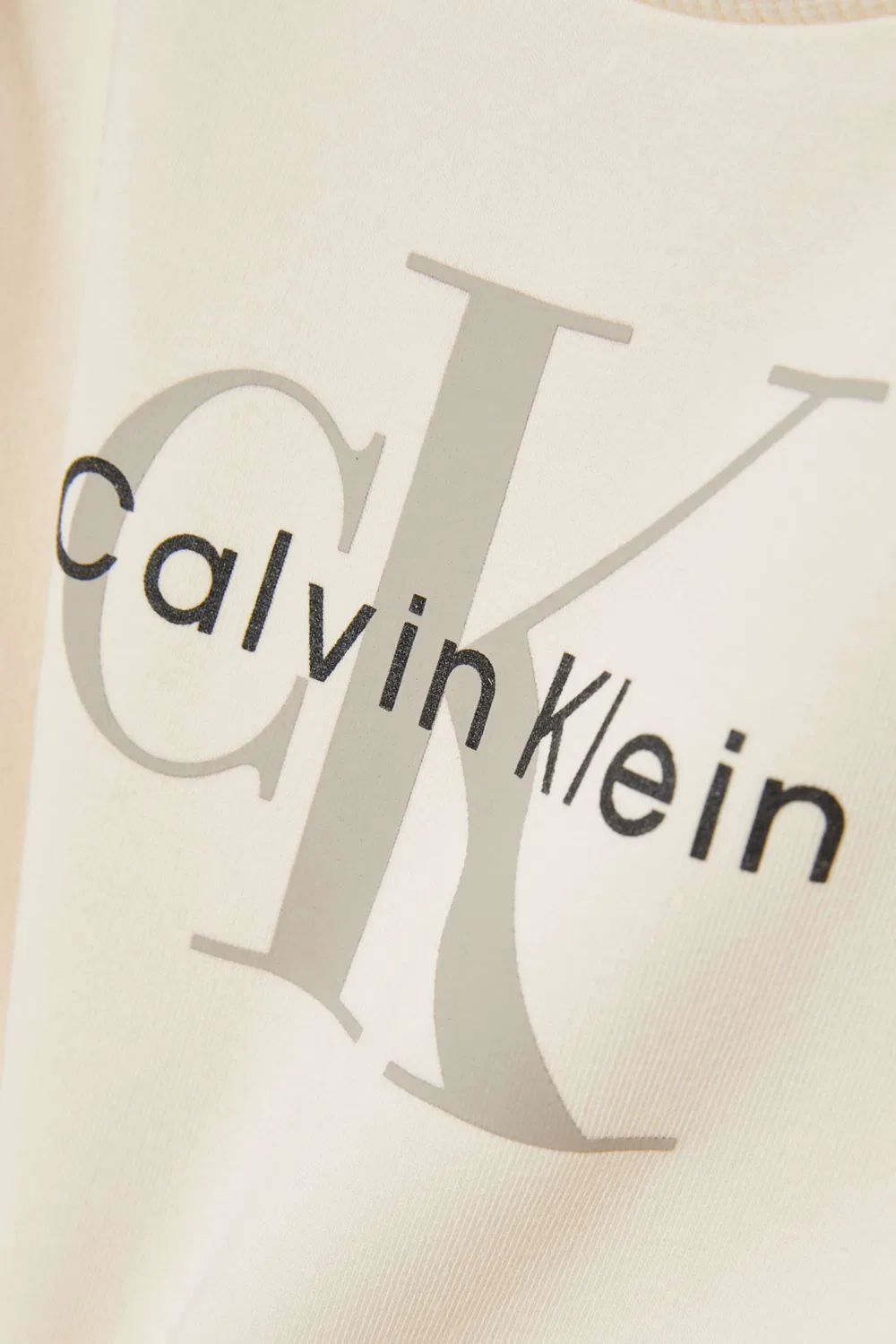 Комплект из свитшота и штанов хлопковый с логотипом Calvin Klein, белый — фото 4