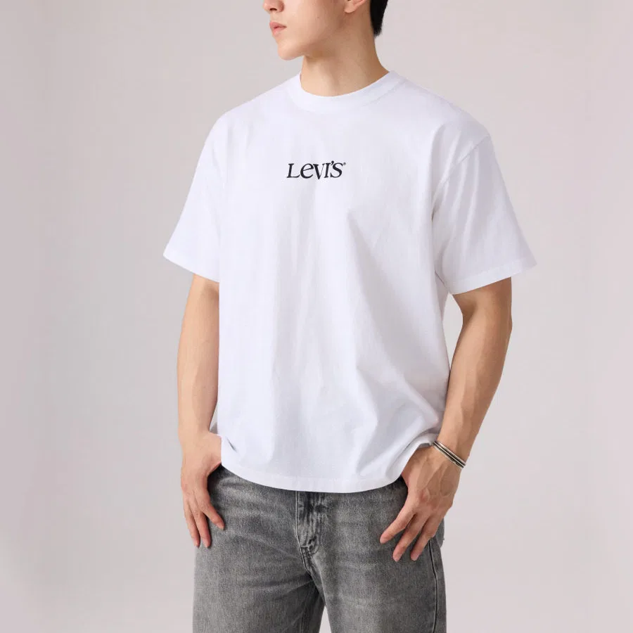 Мужская футболка с круглым вырезом Levis, White — фото 4