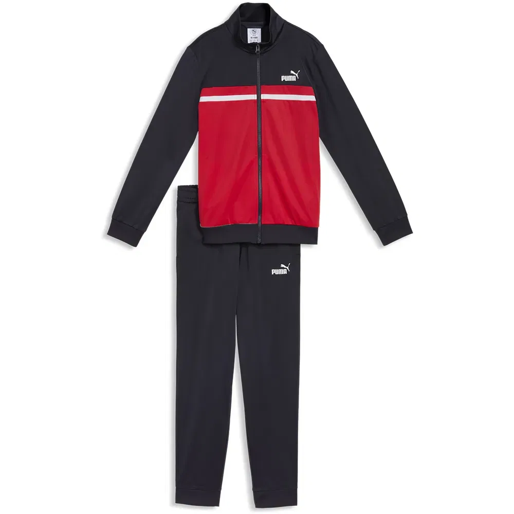 Детский спортивный костюм с принтом Poly Colorblock Puma, Red — фото 3