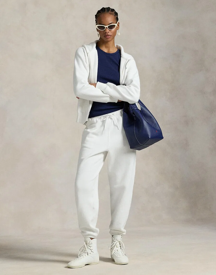 Зауженные брюки Polo Ralph Lauren белого цвета — фото 4