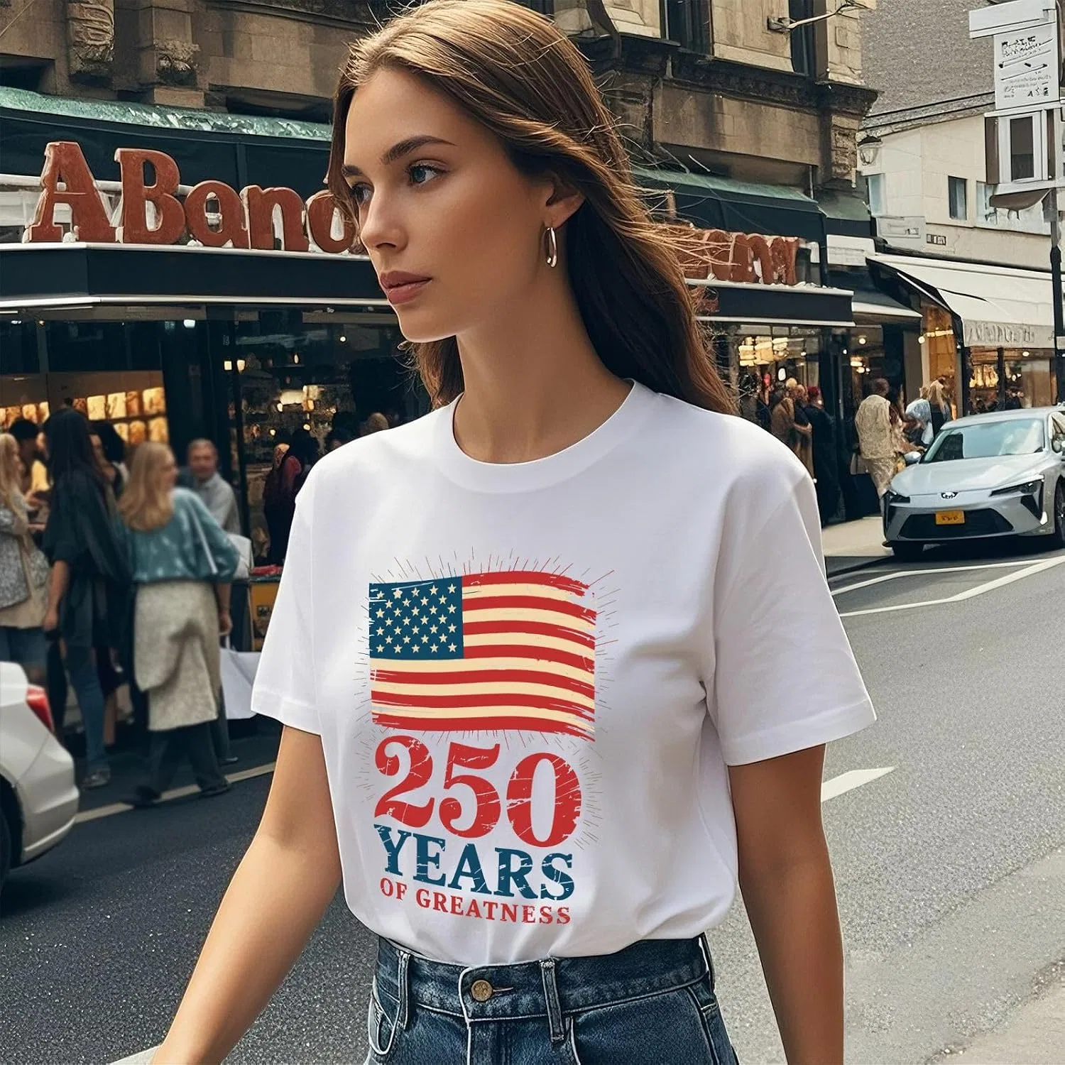 Мужская футболка с графическим принтом 250 Years of Greatness, White — фото 3