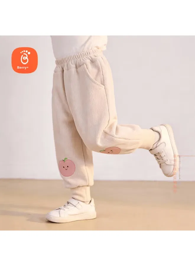Штаны утепленные детские джоггеры Babyprints, абрикосовый