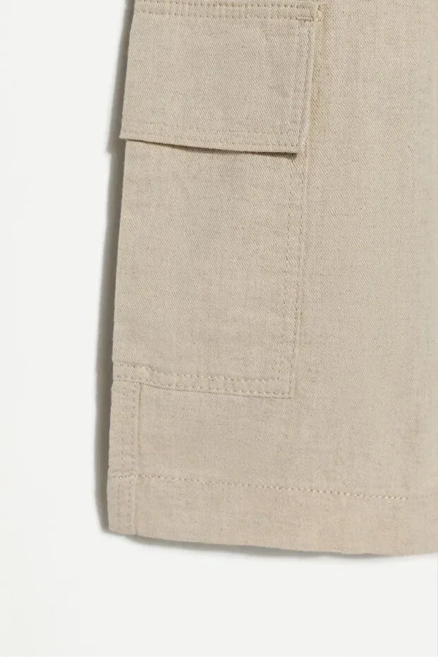Детские шорты для мальчиков из льна cargo Lefties, Sand Color — фото 4