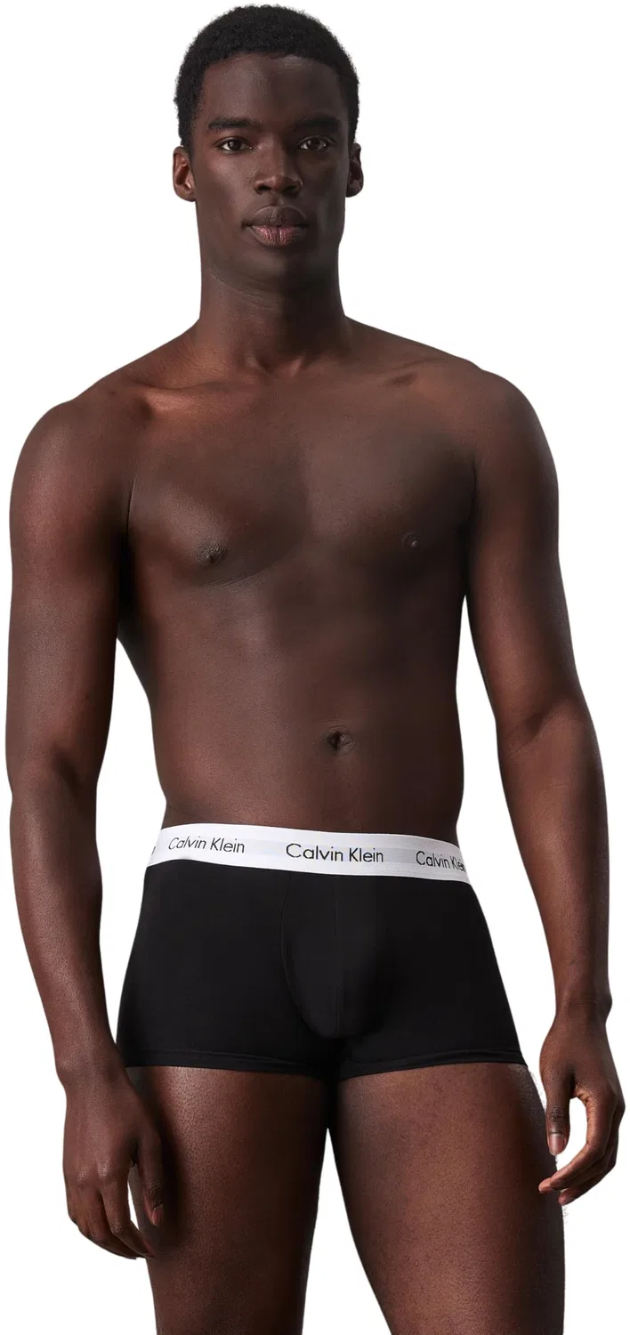 Мужские трусы-слипы из хлопка с эластаном Calvin Klein, Black — фото 2