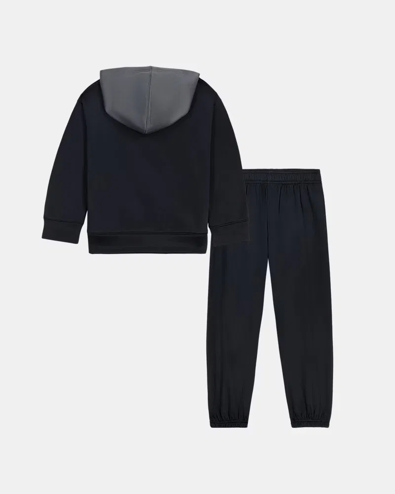 Комплект для мальчиков из флиса пике, худи и джоггеры, UA Retro UnderArmour, Black/Campus Gold — фото 2