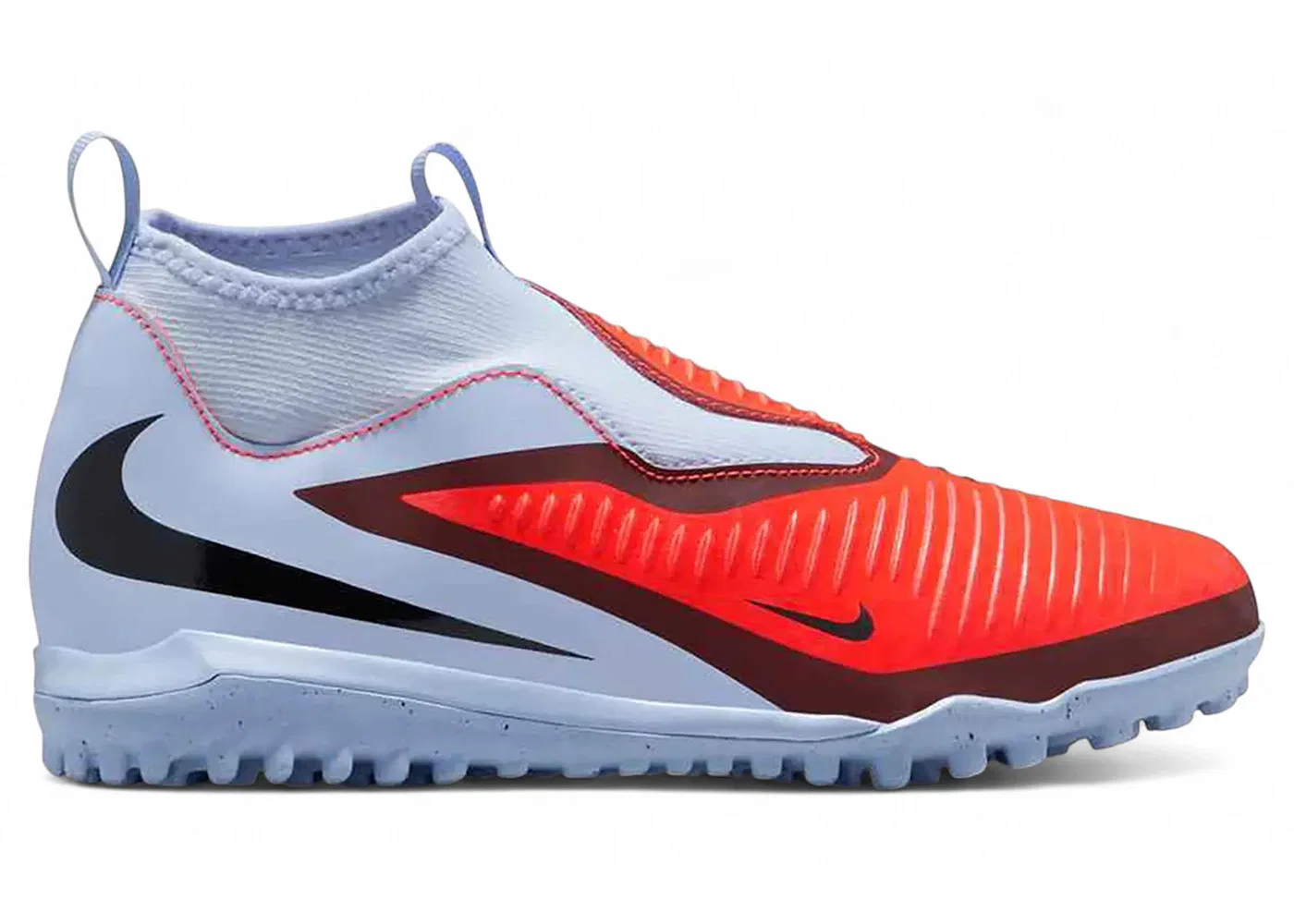Детские кроссовки для мальчиков футбольные Nike Phantom 6 High Academy TF, Oyal Tint Bright Crimson Black