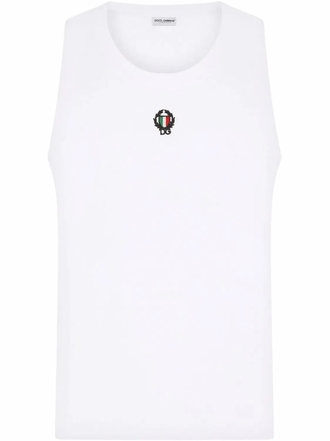Dolce & Gabbana Майка с вышивкой, белая
