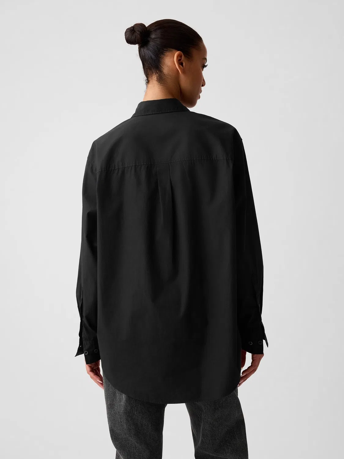 Рубашка оверсайз Gap Black — фото 2