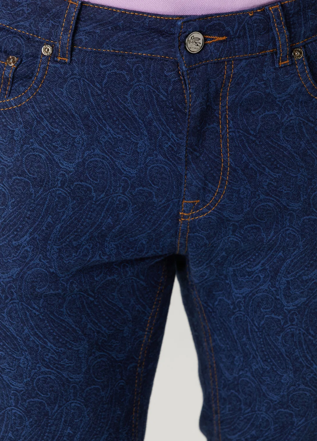 Джинсы Etro Mavi Etnik Desenli, Gri — фото 4