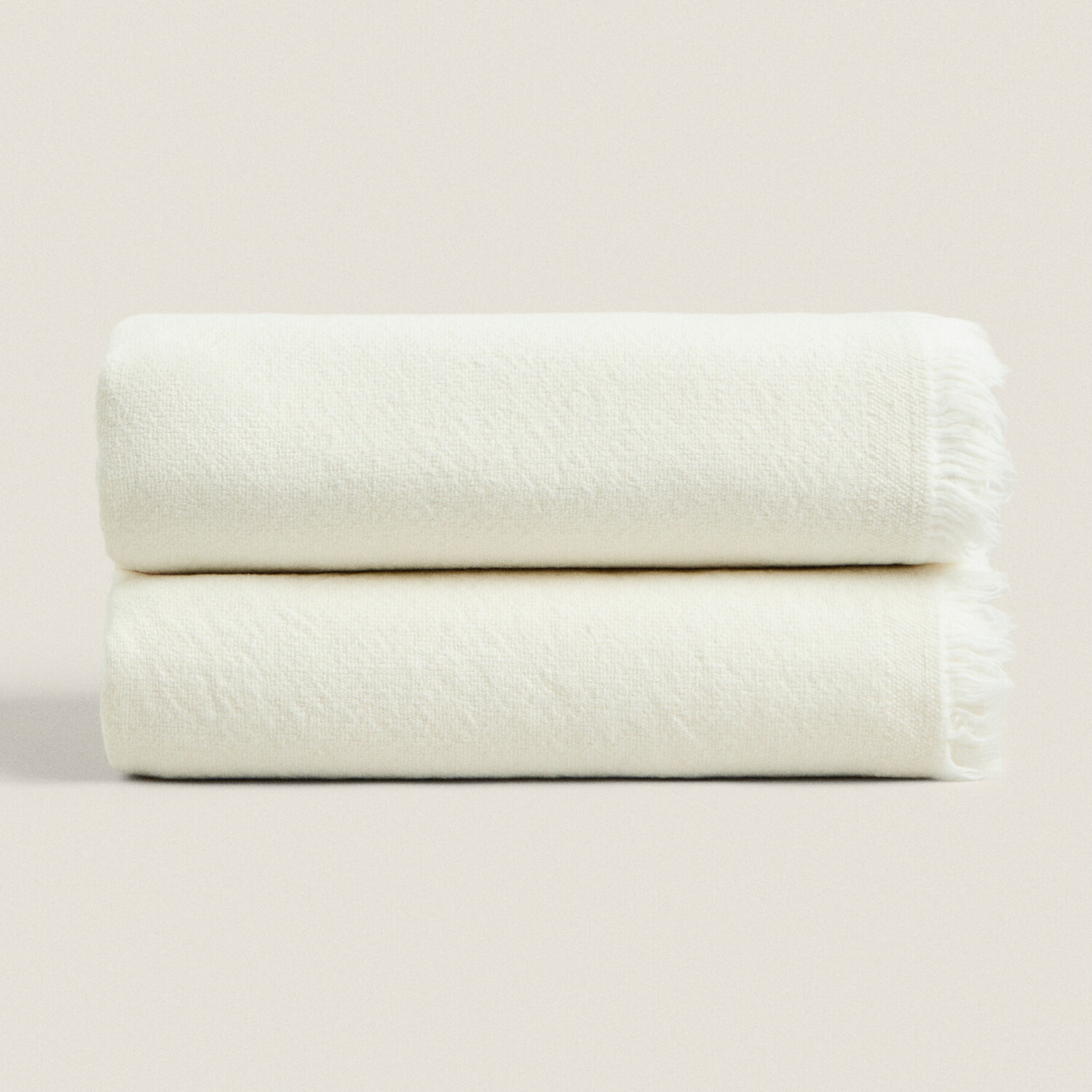 

Плед Zara Home Cotton Multi-purpose, кремово-белый