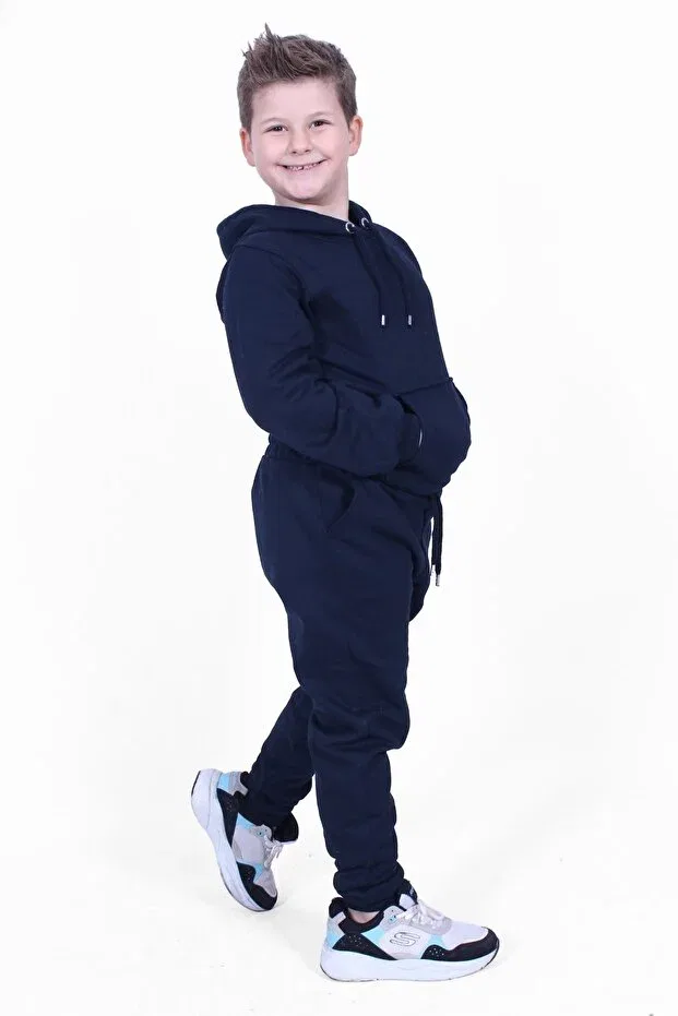 Детский спортивный костюм для мальчиков с капюшоном Panios Kids, Navy Blue — фото 4