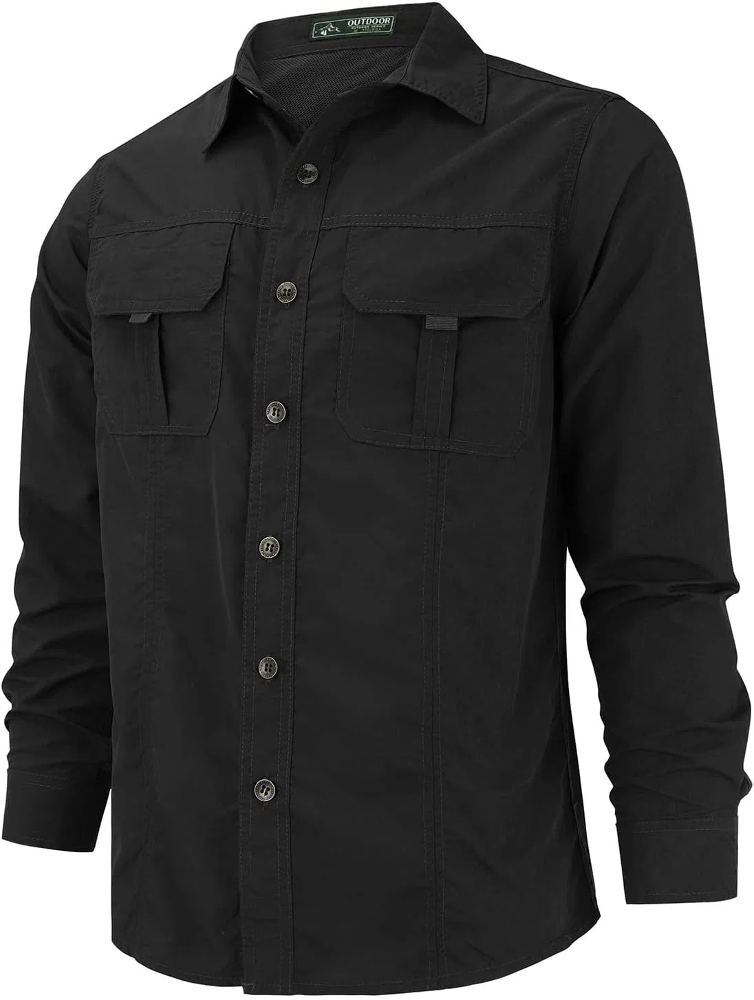Мужская рубашка с длинным рукавом Cargo Work Shirts, чёрный — фото 2