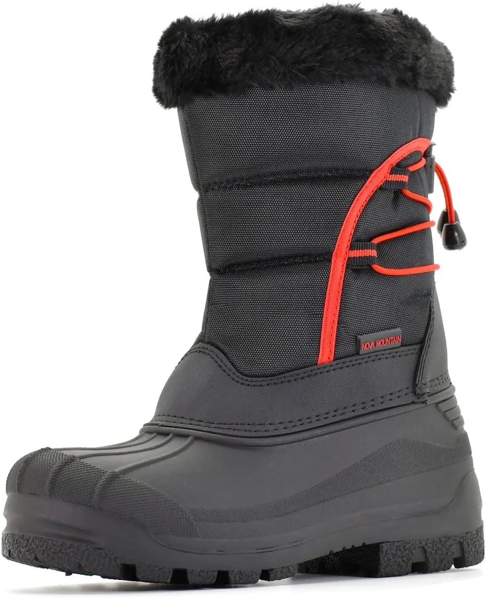 Детские зимние снежные ботинки для девочек Nova Mountain Nova Footwear, Black