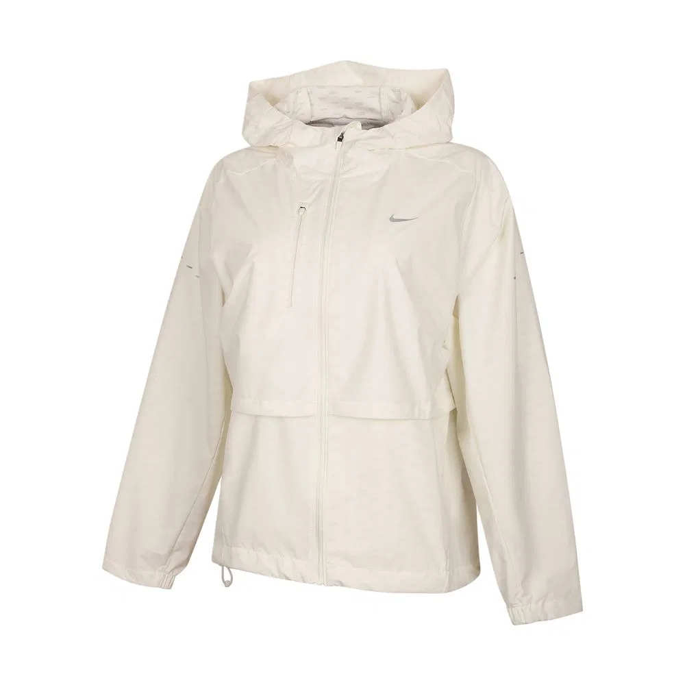 Женская куртка с капюшоном, прямой крой, Nike, White