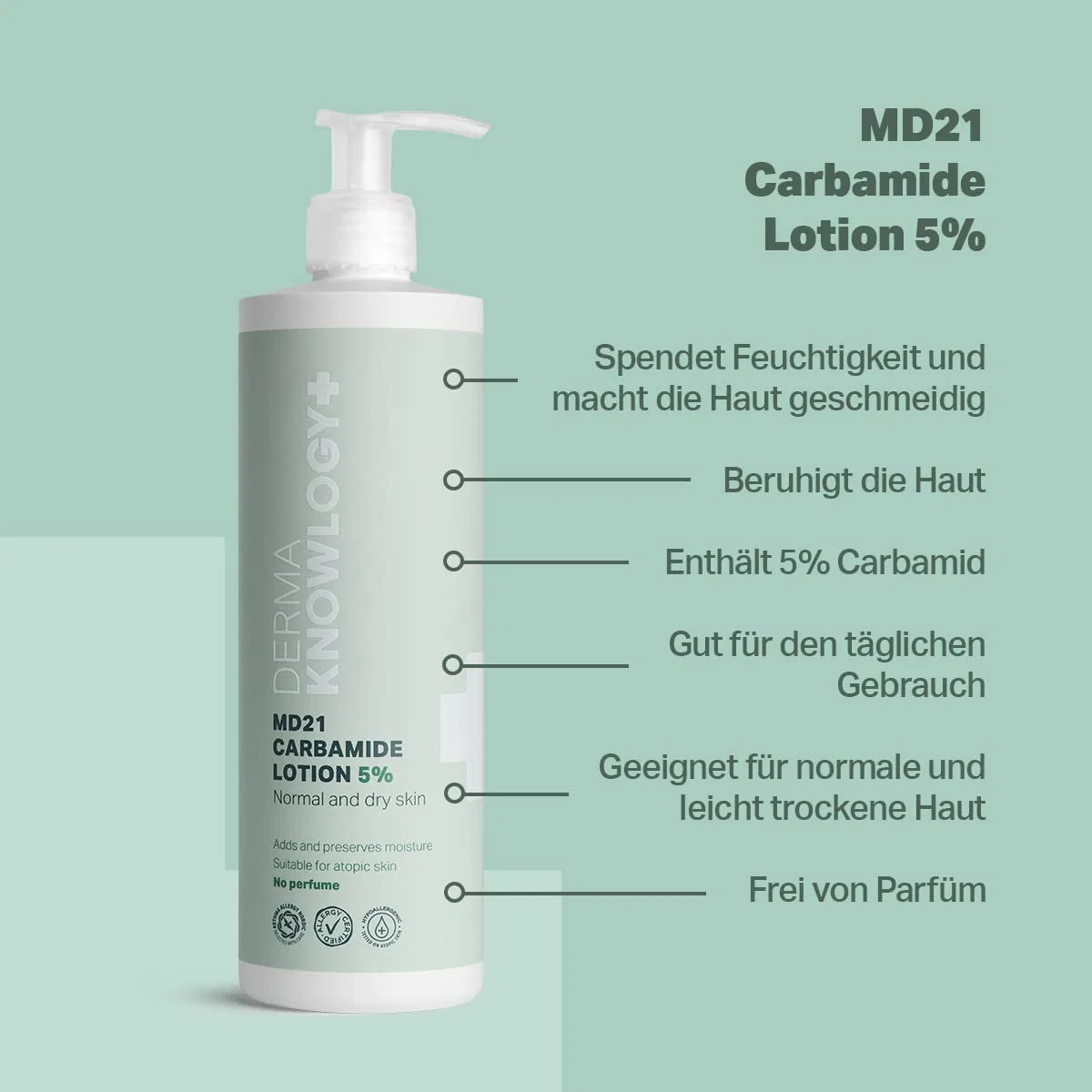 Лосьон с мочевиной 5% MD21, Dermaknowlogy, 400 мл — фото 3