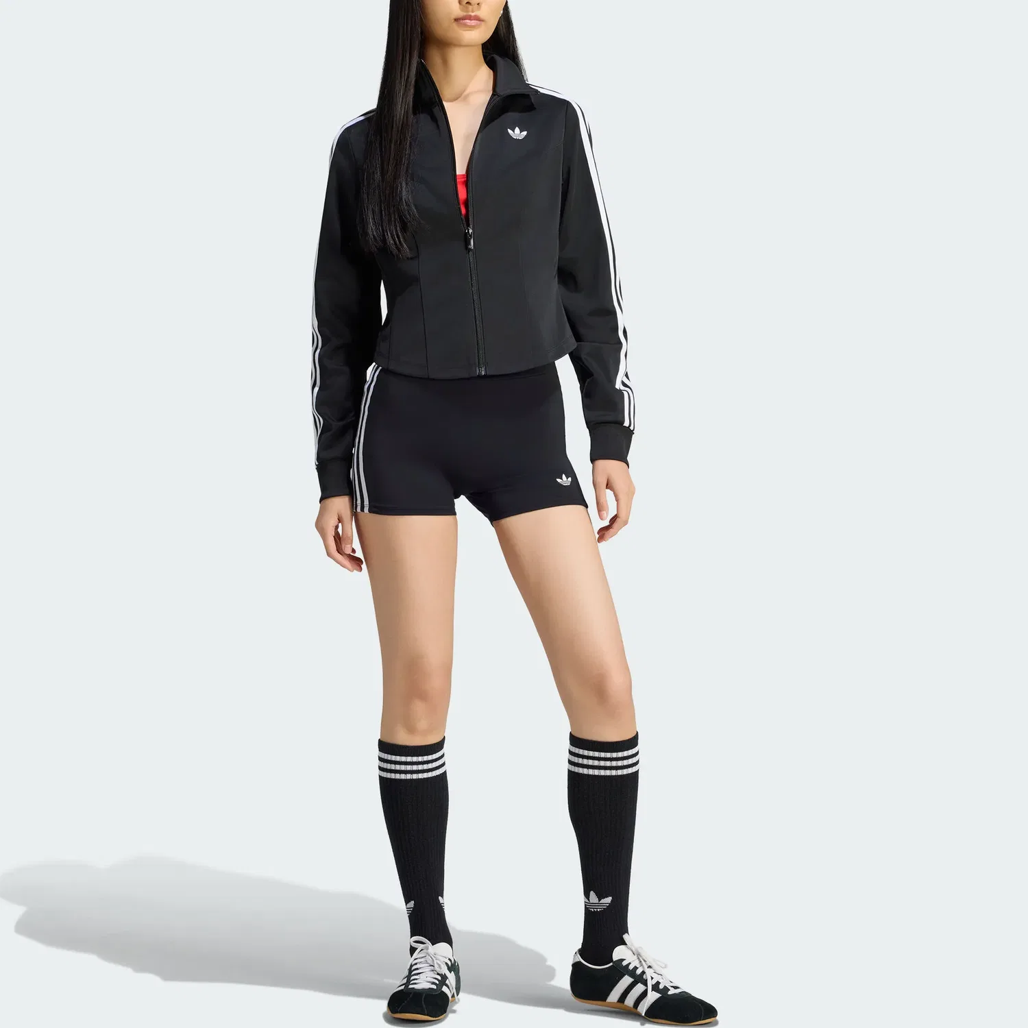 Женская куртка с воротником-стойкой Adidas Originals, Black — фото 3