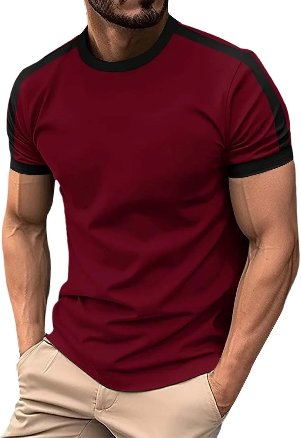 Мужская облегающая футболка Muscle T-Shirts, Red