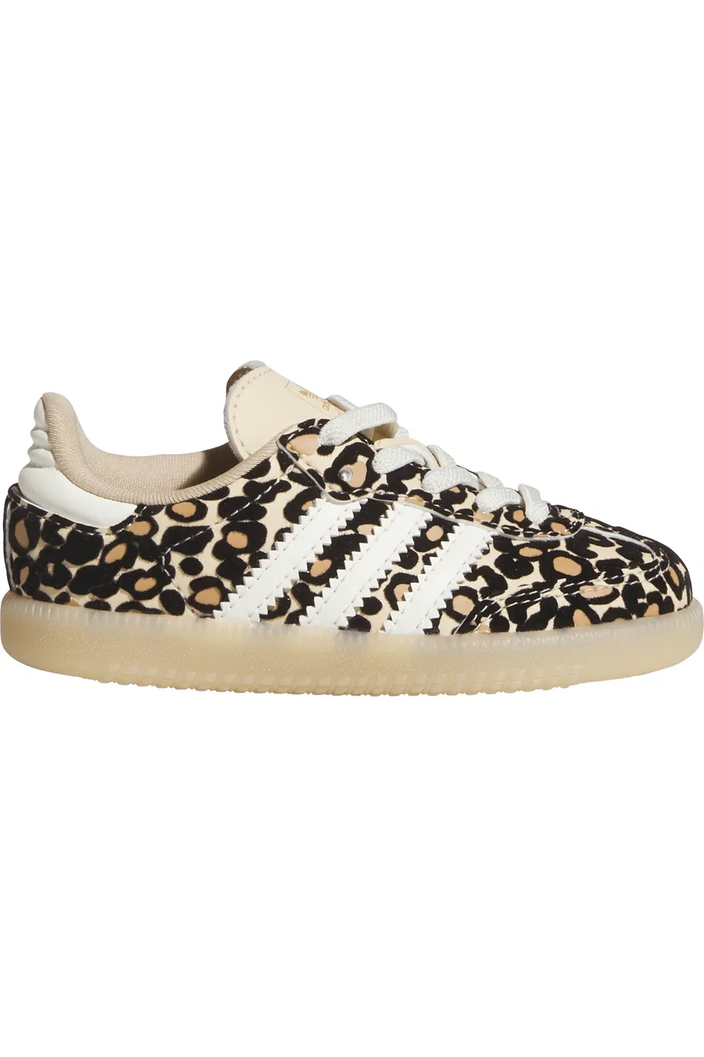 Детские кроссовки кожаные Samba adidas, Sand Strata/Ivory/Gum — фото 4