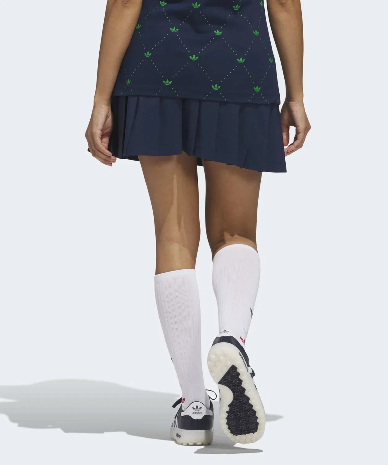 Женская плиссированная юбка с карманами Adidas Original Golf Pull-On Pleated Skirt, Navy — фото 2
