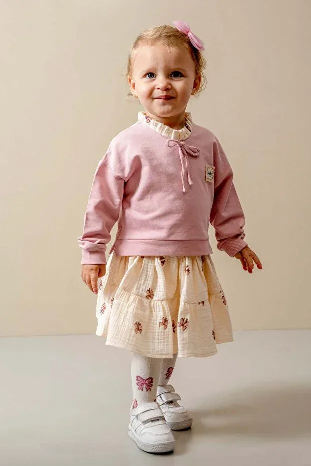 Детский комплект для девочек с принтом Glam Jnf Kids, Pink — фото 2