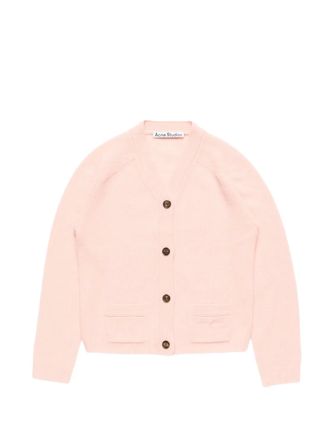 Кашемировый кардиган с V-образным вырезом Acne Studios, розовый