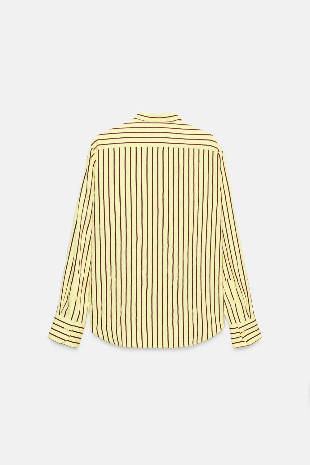 Рубашка в полоску с карманом из коллекции ZW ZARA, Yellow — фото 4