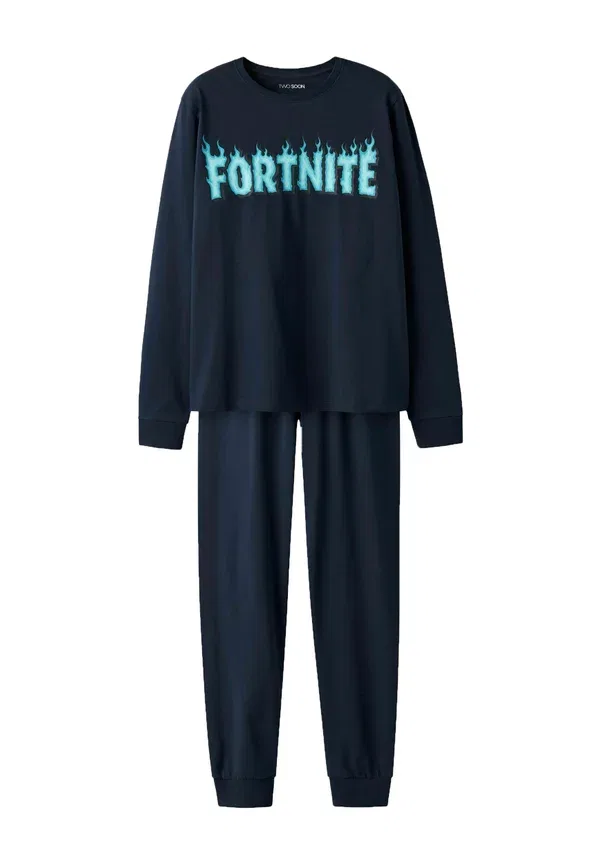 Пижамный комплект с принтом Fortnite, хлопок, Two Soon, темно-синий Blazer — фото 4