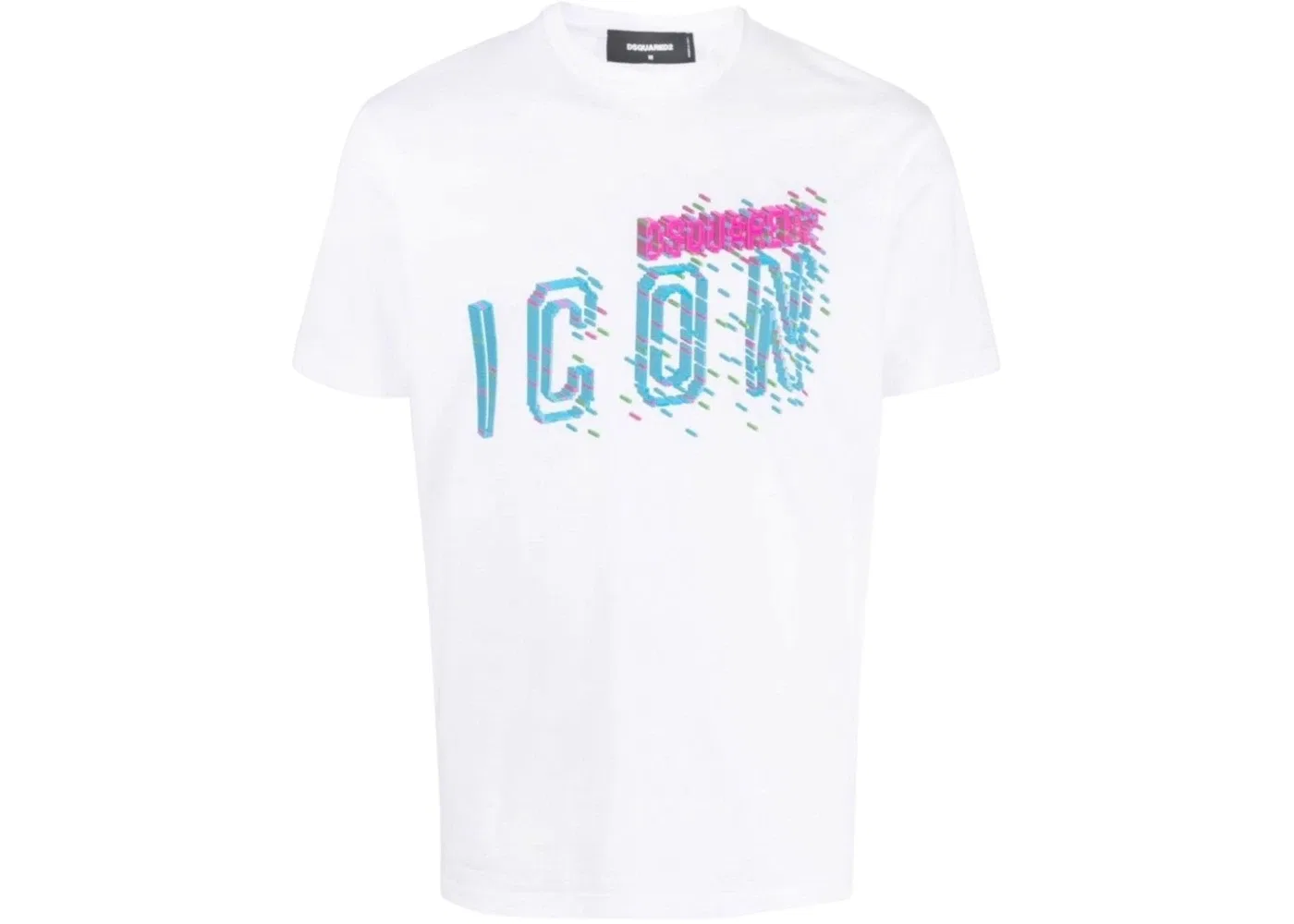 Мужская футболка с принтом Dsquared2 Icons Pixel Logo Cool Fit T-Shirt, White